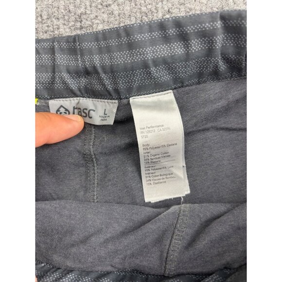 Tasc Athletic Shorts Men's L Gray Stripe Drawstring Pockets Cotton Bamboo Lined - Picture 2 of 9